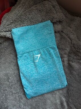 Gymshark Seamless High-Waist Leggings - Aqua Blue